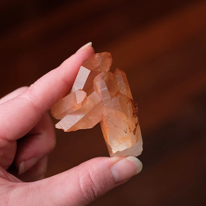 Tangerine Quartz Cluster | Orange Quartz Crystal Specimen