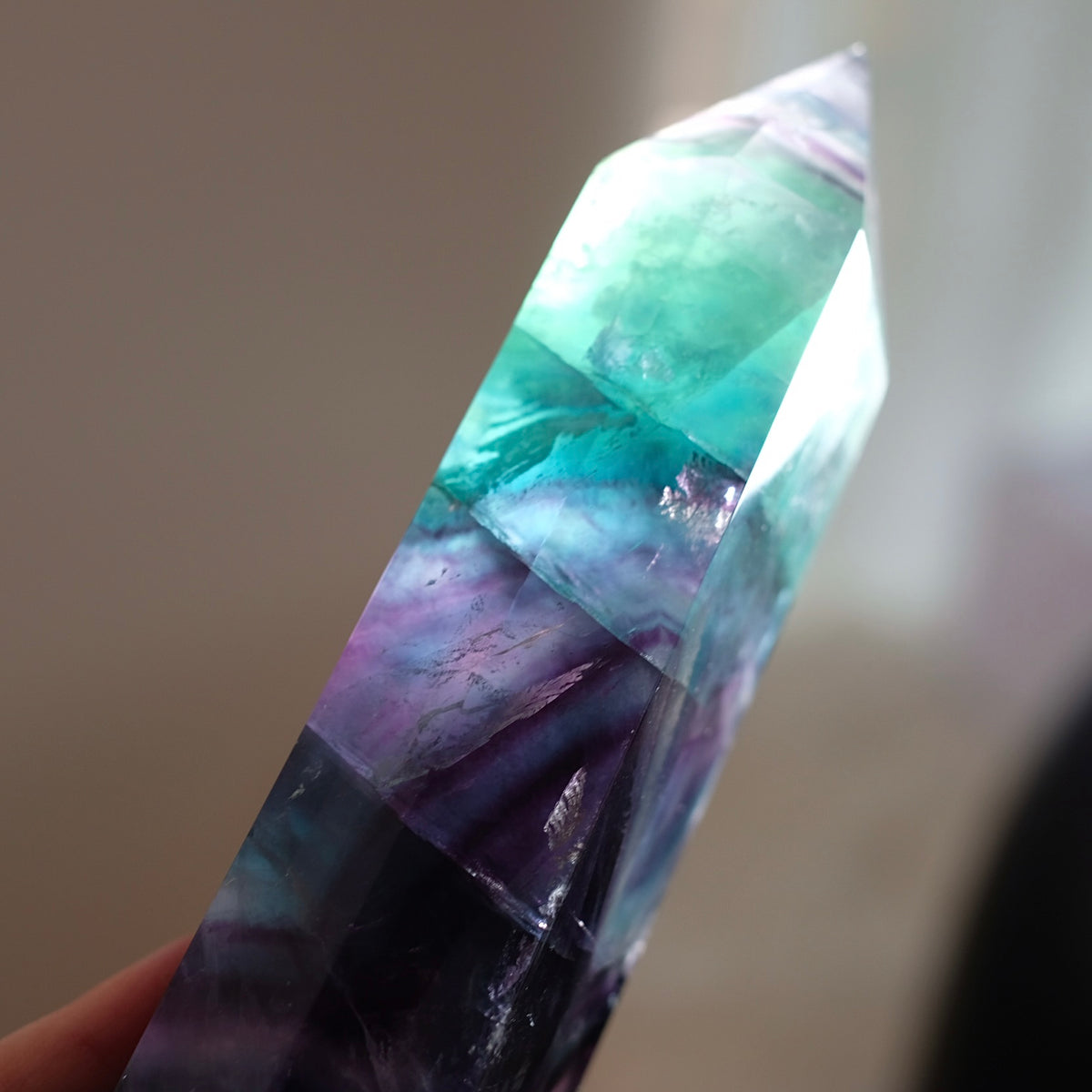 XL Rainbow Fluorite Tower | Fluorite Crystal Point