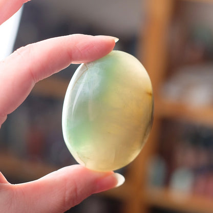 Garnierite Palm | Green Moonstone Crystal Palm Stone