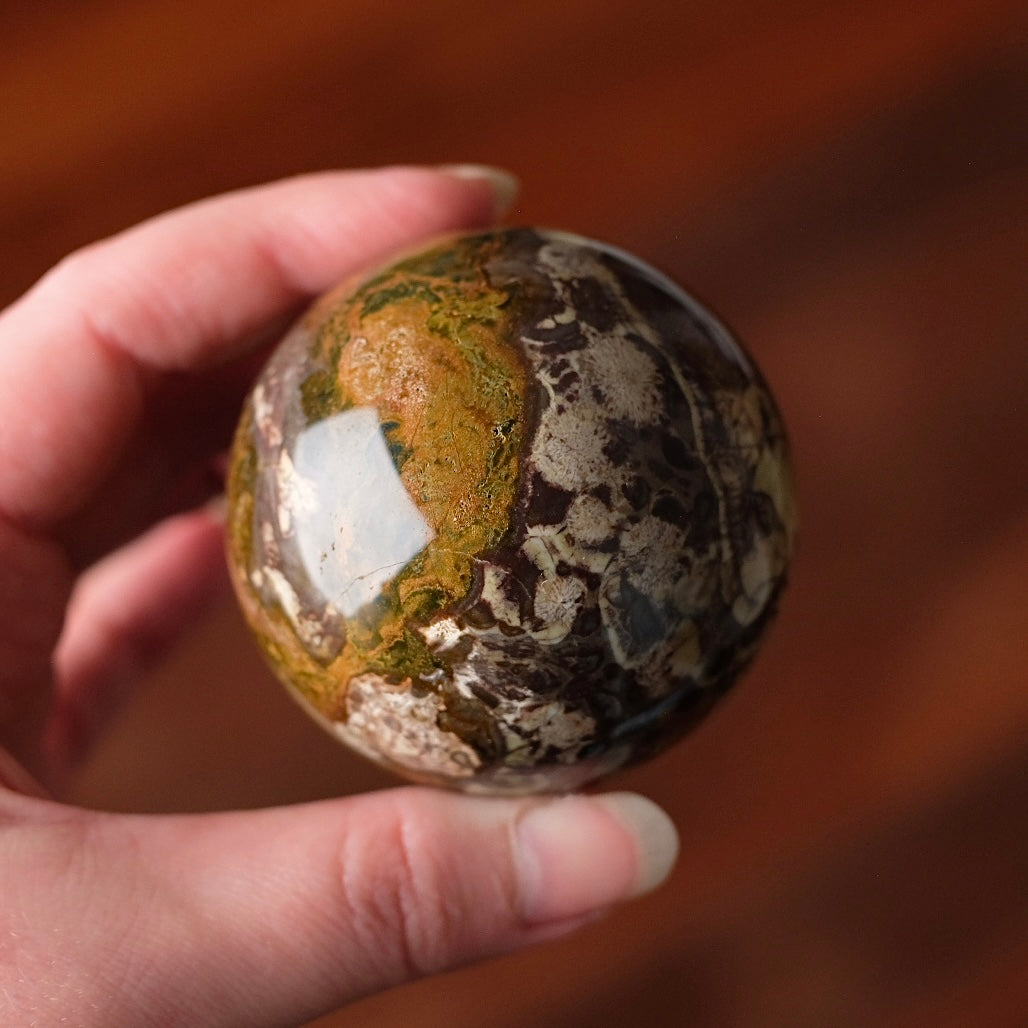 Volcanic Rhyolite Sphere | Rhyolite Crystal Sphere