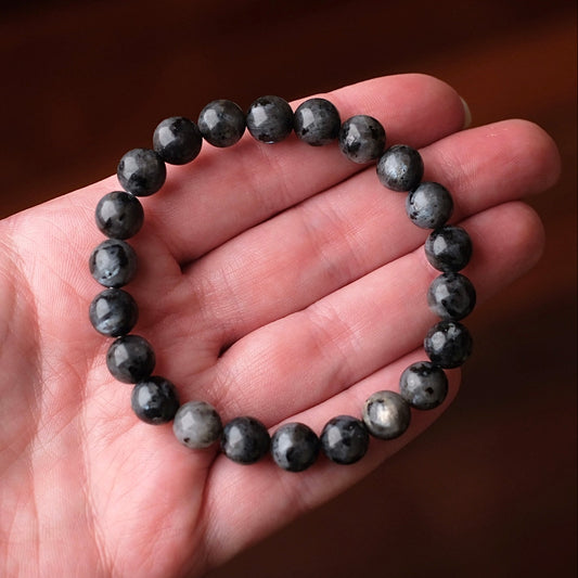 Larvikite Bracelet | Crystal Stretch Bracelet