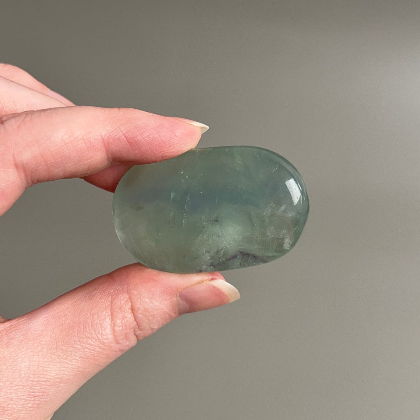 Pretty Fluorite Palm | Green Fluorite Crystal Palm Stone