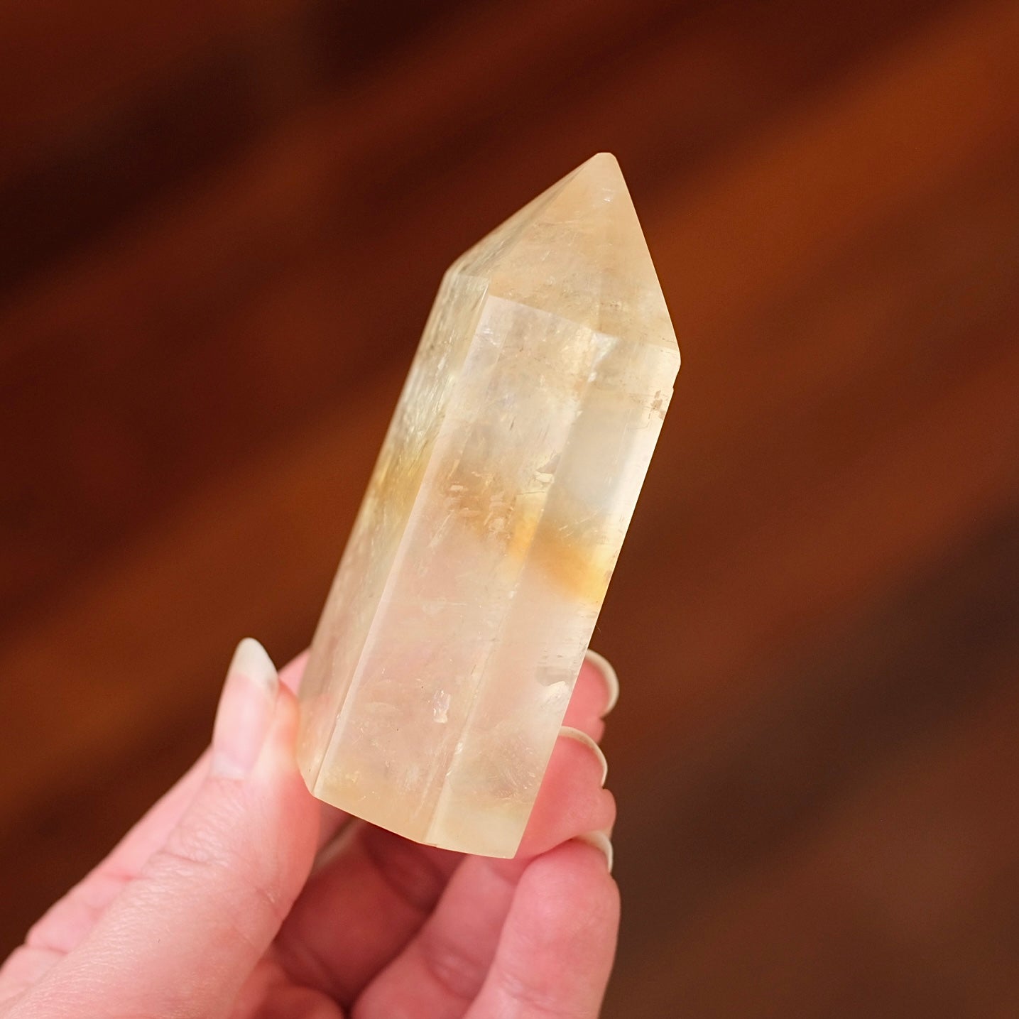 Honey Calcite Tower | Golden Optical Calcite Crystal Point