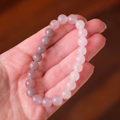 Ombre Rose Quartz Bracelet | Crystal Stretch Bracelet