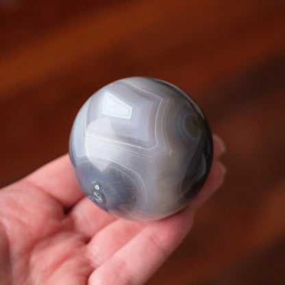 Banded Agate Sphere | Grey Agate Crystal Sphere