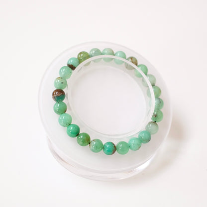 Chrysoprase Bracelet | Green Chrysoprase Crystal Stretch Bracelet