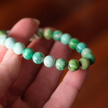 Variscite Bracelet | Green Variscite Crystal Stretch Bracelet