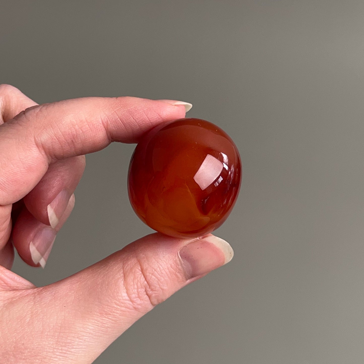 Carnelian Pocket Stone | Orange Carnelian Tumbled Crystal