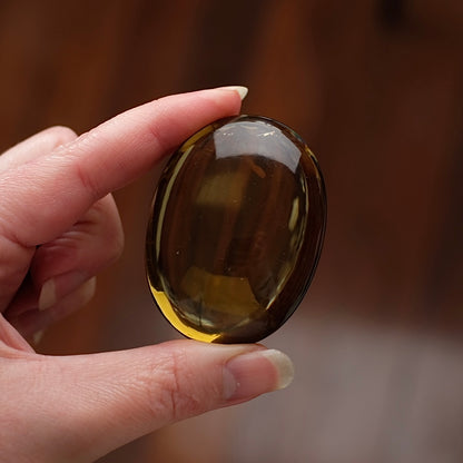 Natural Citrine Palm | Brazilian Citrine Crystal Palmstone