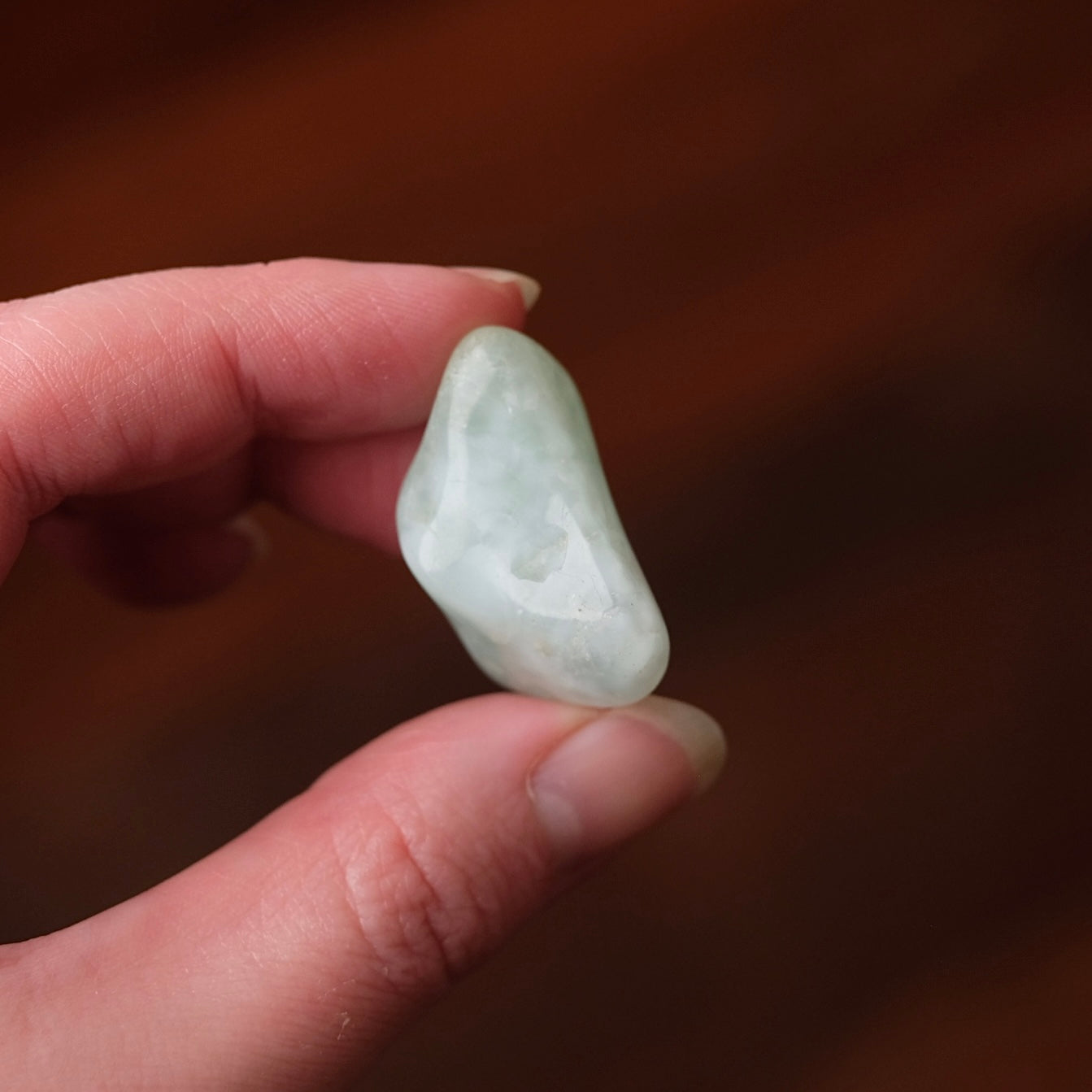 Mint Prehnite & Natrolite Pocket Stone | Tumbled Crystal