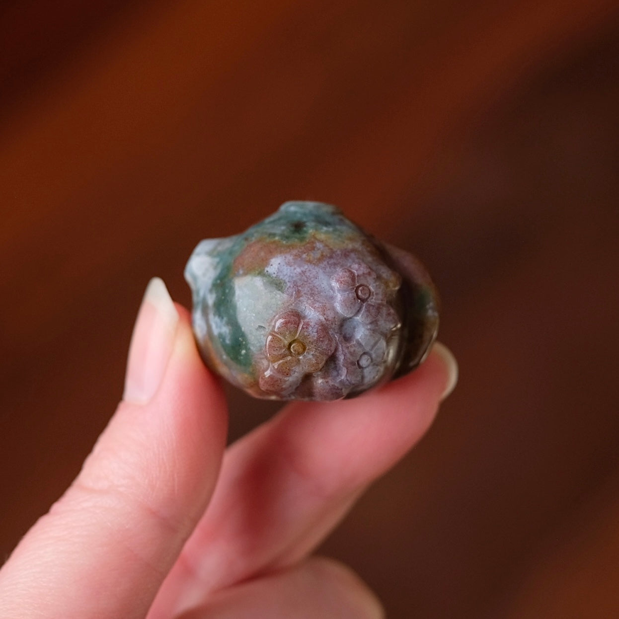 Purple Moss Agate Teapot | Moss Agate Crystal Carving
