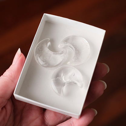 Clear Quartz Moons | Quartz Crystal Moon