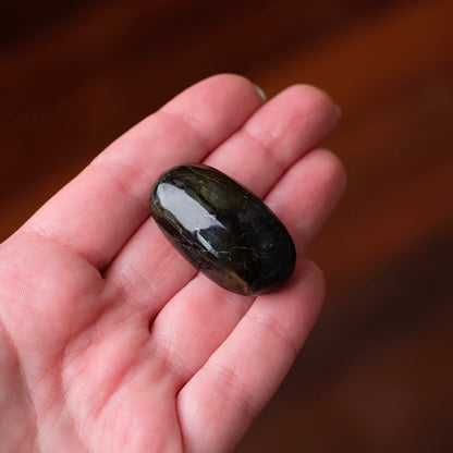 Flashy Labradorite Pocket Stone | Tumbled Crystal Palm