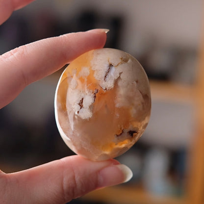 Flower Agate Palm | Flower Agate Crystal Palm Stone