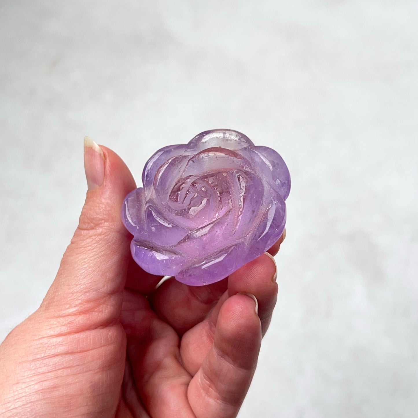 Amethyst Flower | Amethyst Crystal Rose Carving