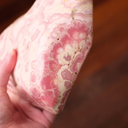 Rhodochrosite Heart Freeform | Polished Rhodochrosite Crystal G