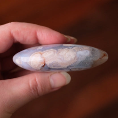 Flower Agate & Quartz Palm | Flower Agate Crystal Palm Stone