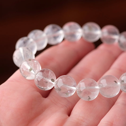 Pyrite in Quartz Bracelet | Quartz Crystal Bracelet