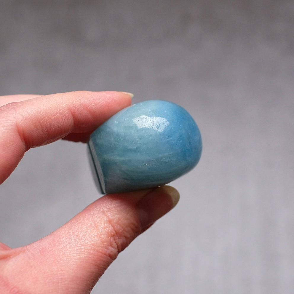 Rare Aquamarine Skull | Blue Aquamarine Crystal Skull