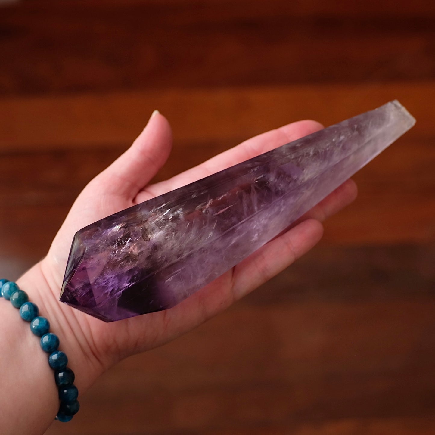 Amethyst Wand + Stand | Polished Amethyst Statement Crystal