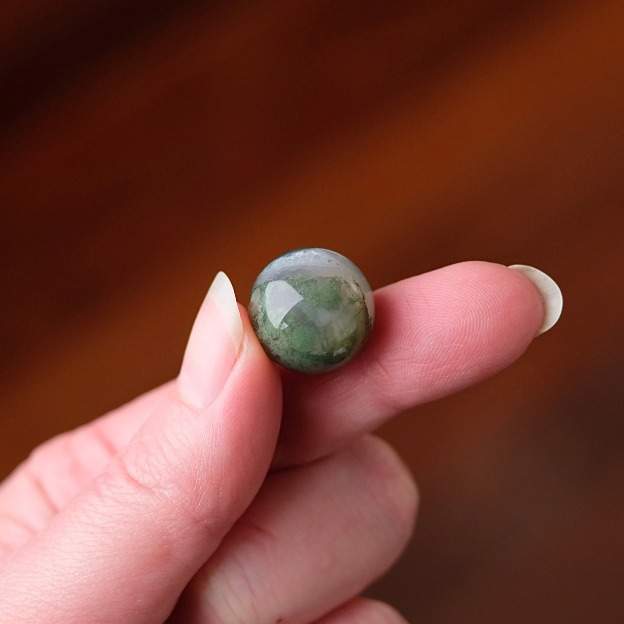 Moss Agate Mini Sphere | Moss Agate Crystal Sphere