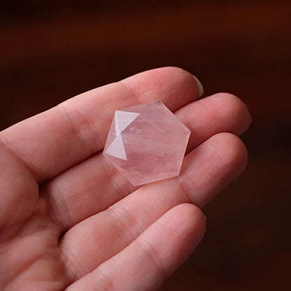 Rose Quartz Hexagon | Crystal Jewel | Star of David