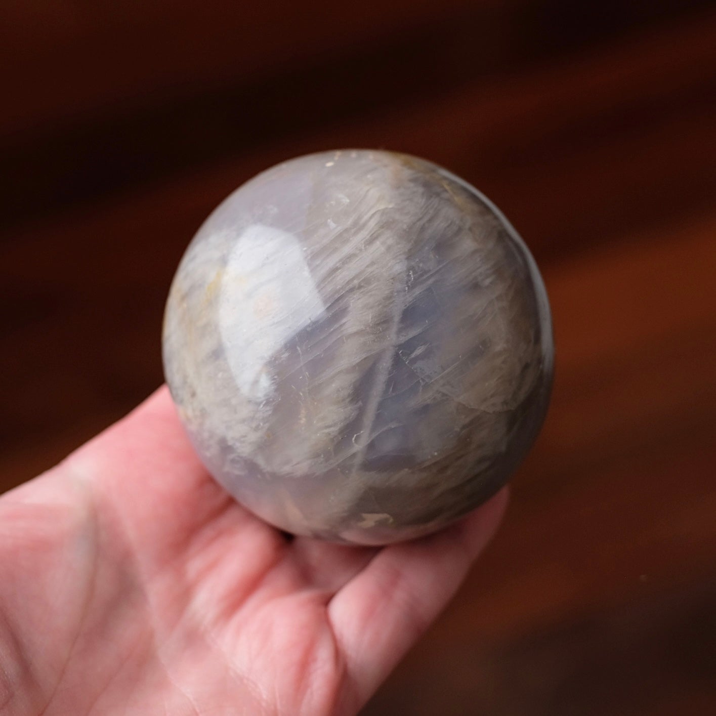 Blue Rose Quartz Sphere | Rose Quartz Crystal Sphere