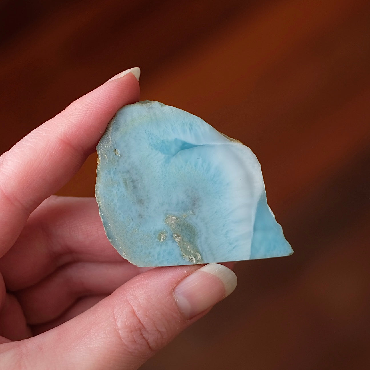 Larimar Slab | Polished Larimar Crystal Slice 1