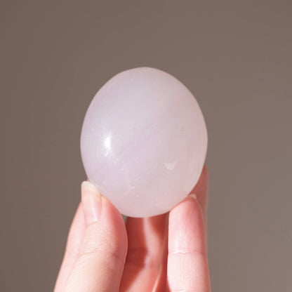 Pink Mangano Calcite Palm Stone | Pink Calcite Palmstone