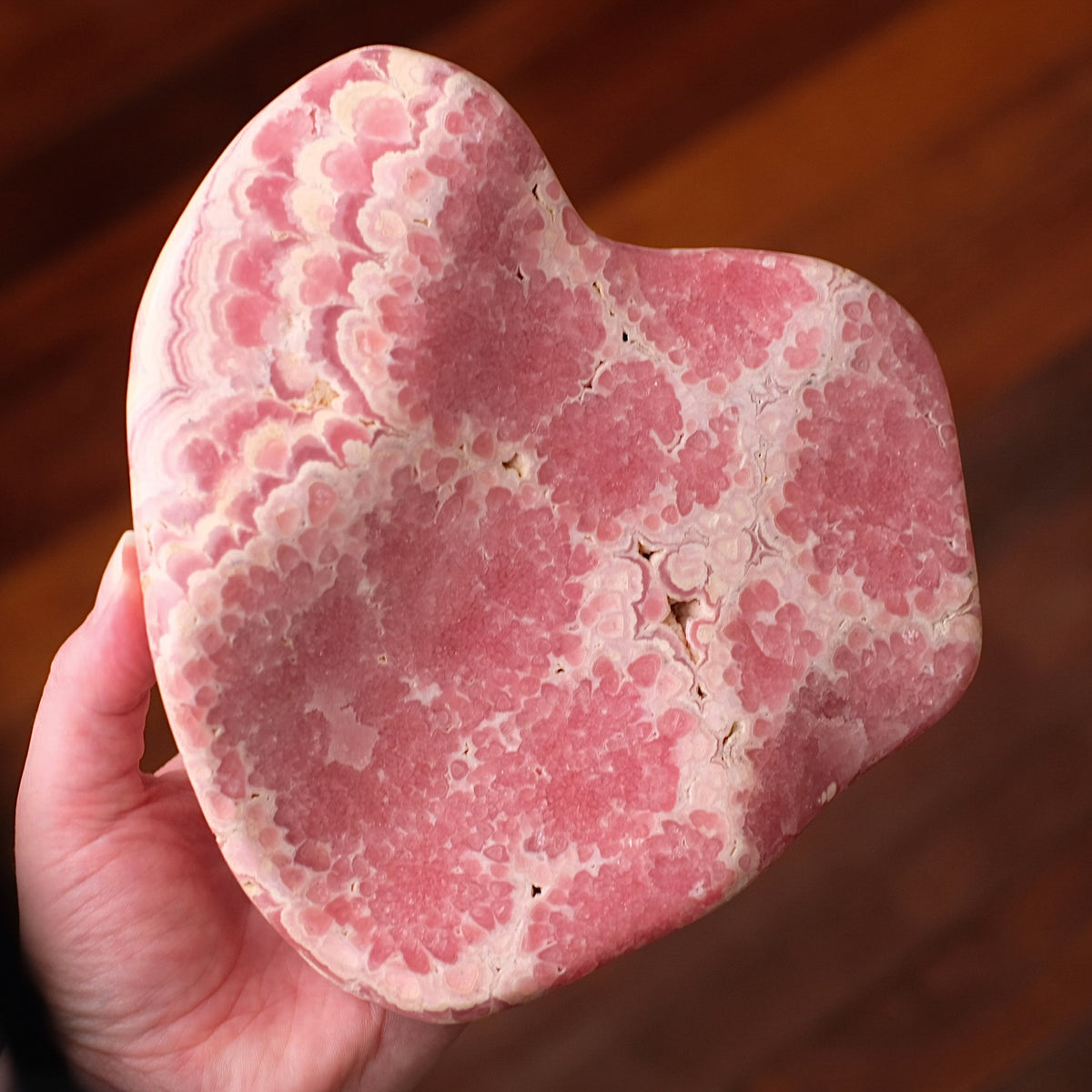 Rhodochrosite Heart Freeform | Polished Rhodochrosite Crystal G