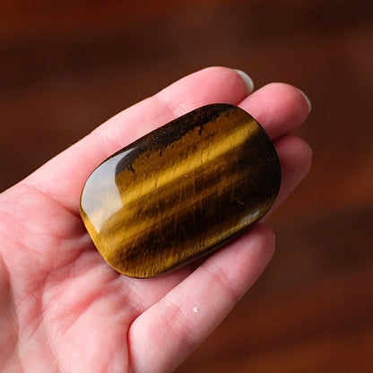 Tiger Eye Palm | Tigers Eye Crystal Palm Stone