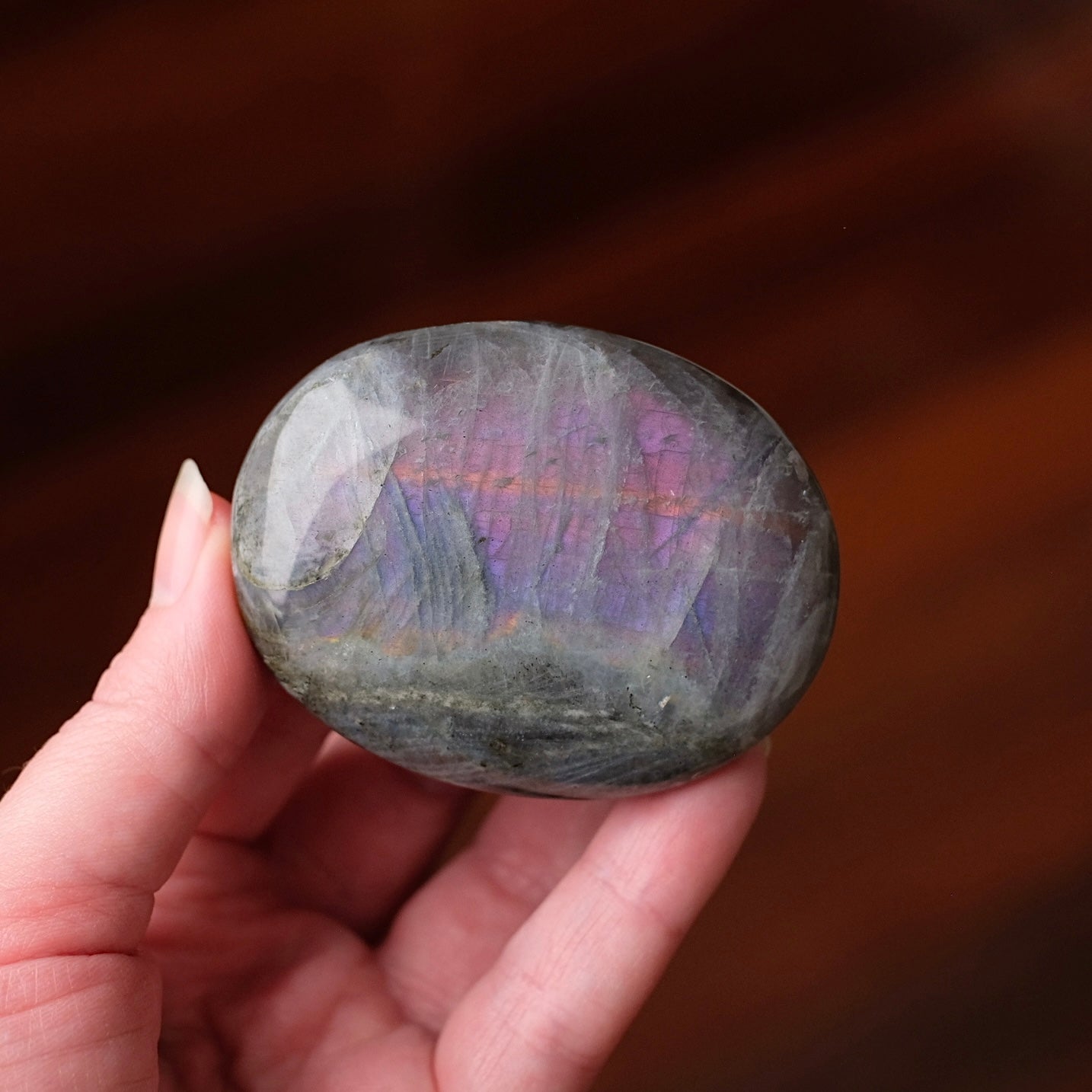 Purple Labradorite Palm | Sunset Labradorite Crystal Palm
