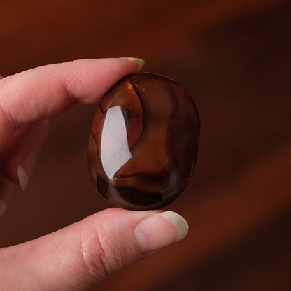 Carnelian Palm | Dark Carnelian Agate Crystal Palmstone
