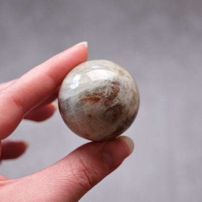 Sunstone & Moonstone Sphere | Flashy Blue Moonstone Crystal Sphere