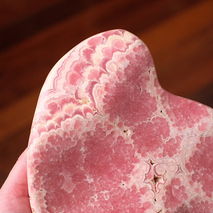 Rhodochrosite Heart Freeform | Polished Rhodochrosite Crystal G