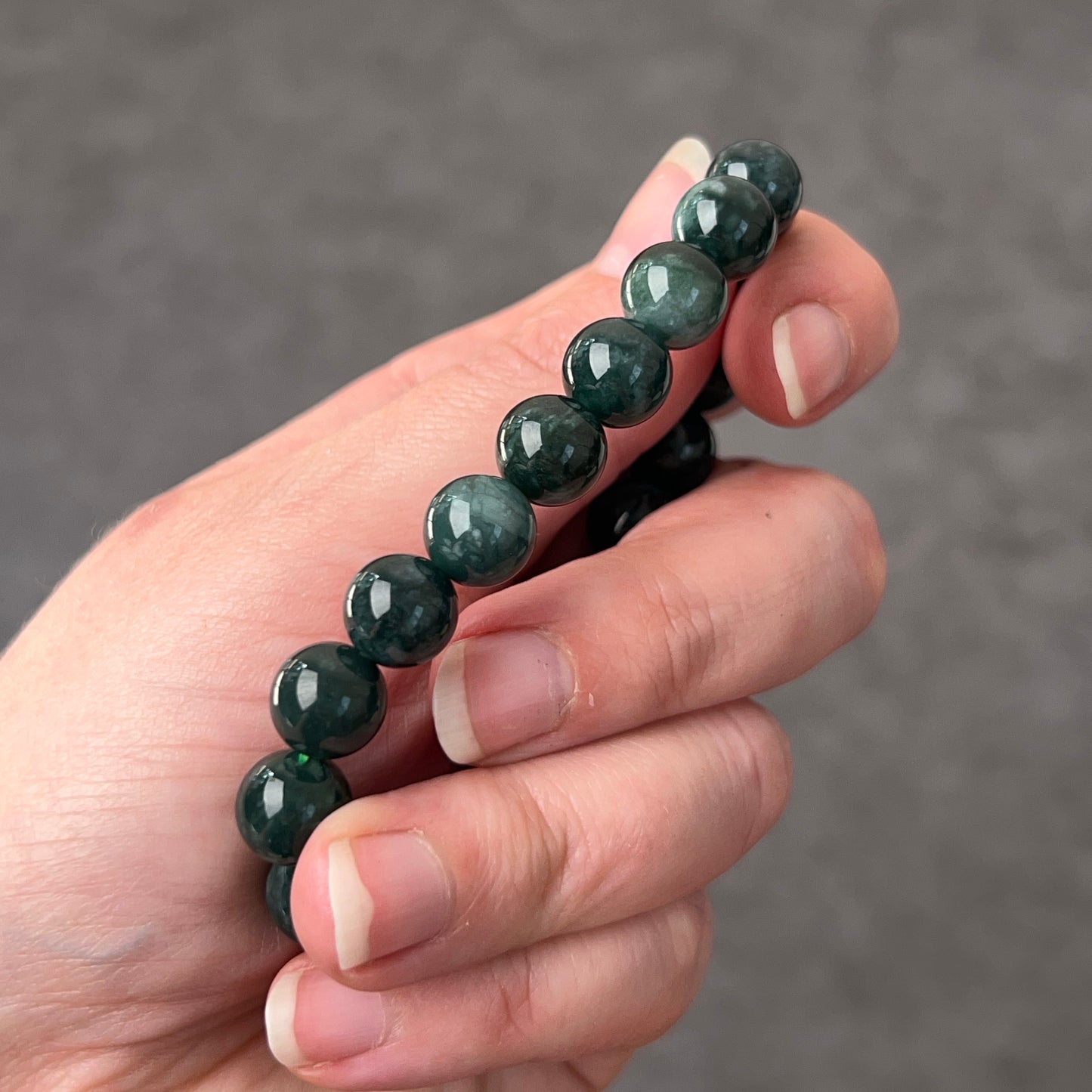 Guatemalan Blue Jadeite Bracelet | Jade Crystal Stretch Bracelet