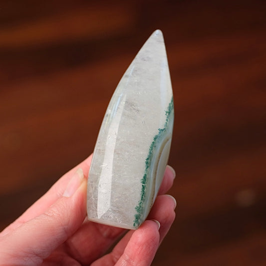 Quartz & Agate Freeform | Chlorite Quartz Crystal Flame