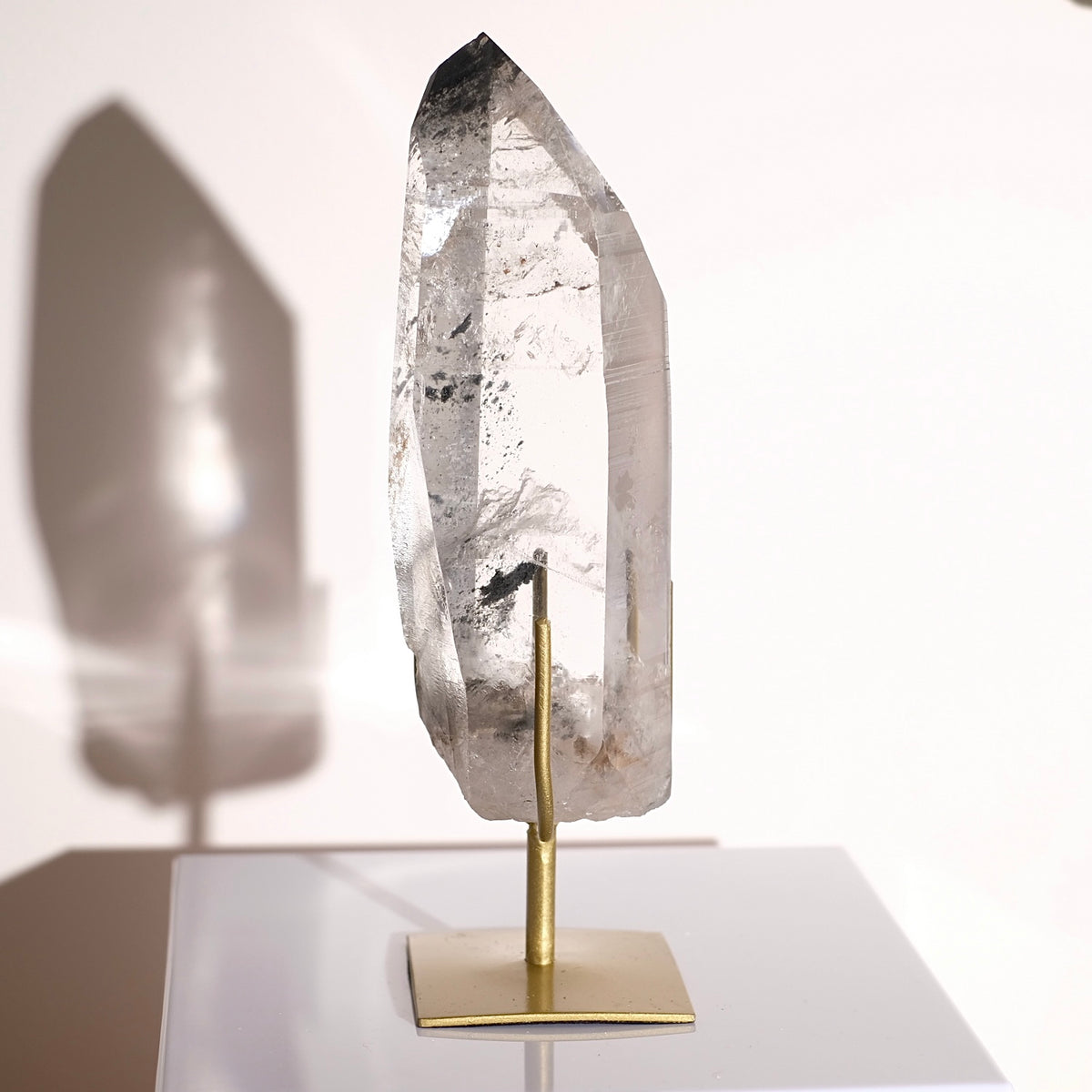 XL Black Phantom Lemurian Quartz Point | Black Lemurian Seed Crystal