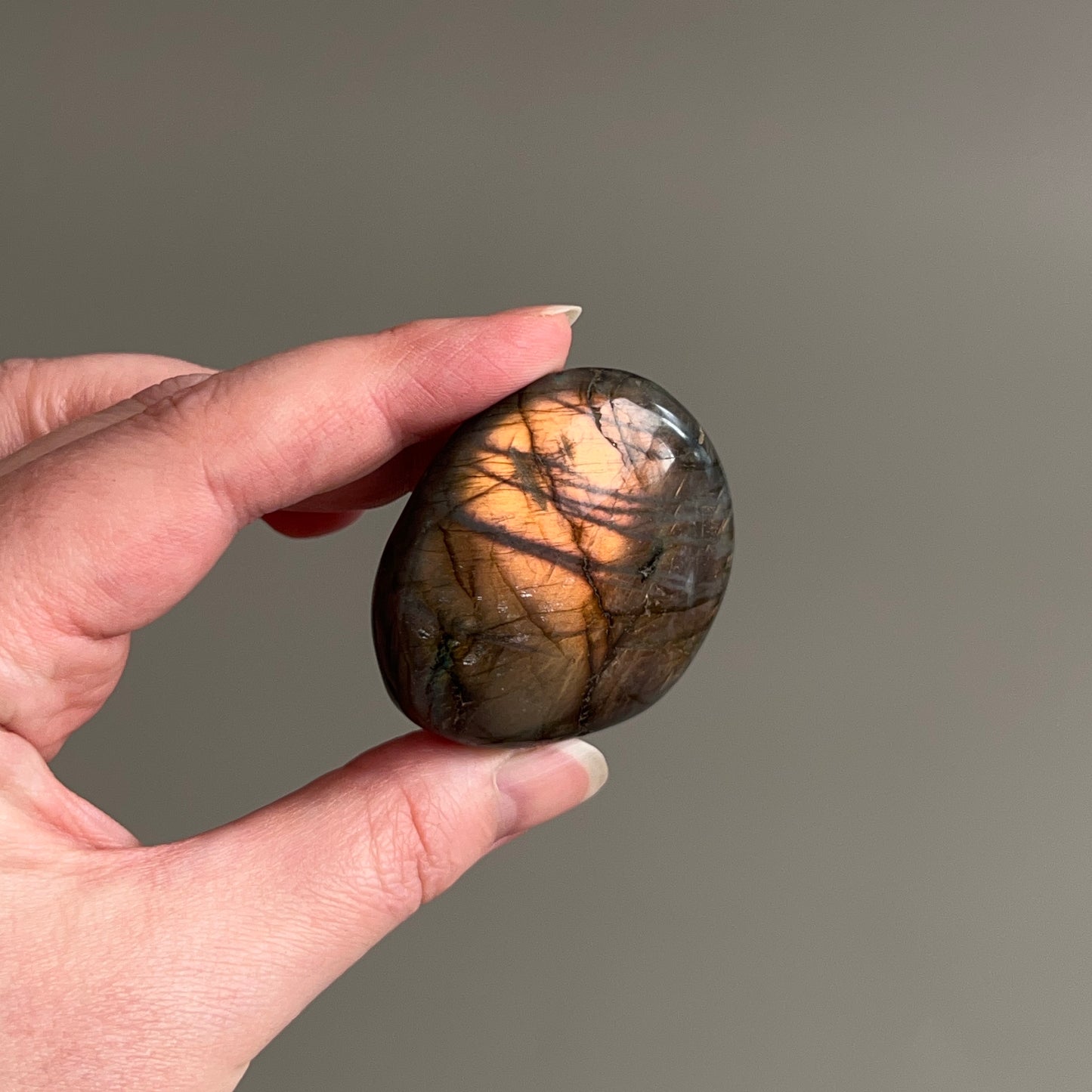 Labradorite Palm | Orange Labradorite Crystal Palm