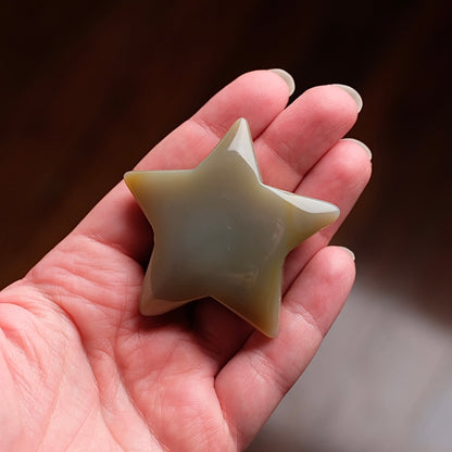 Druzy Agate Star | Geode Agate Crystal Star Carving