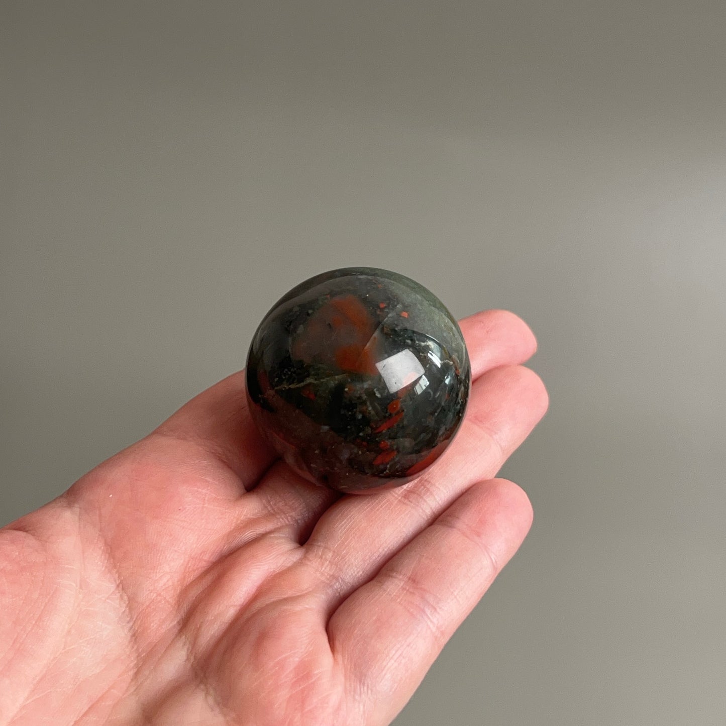 African Bloodstone Sphere | Seftonite Bloodstone Crystal Sphere