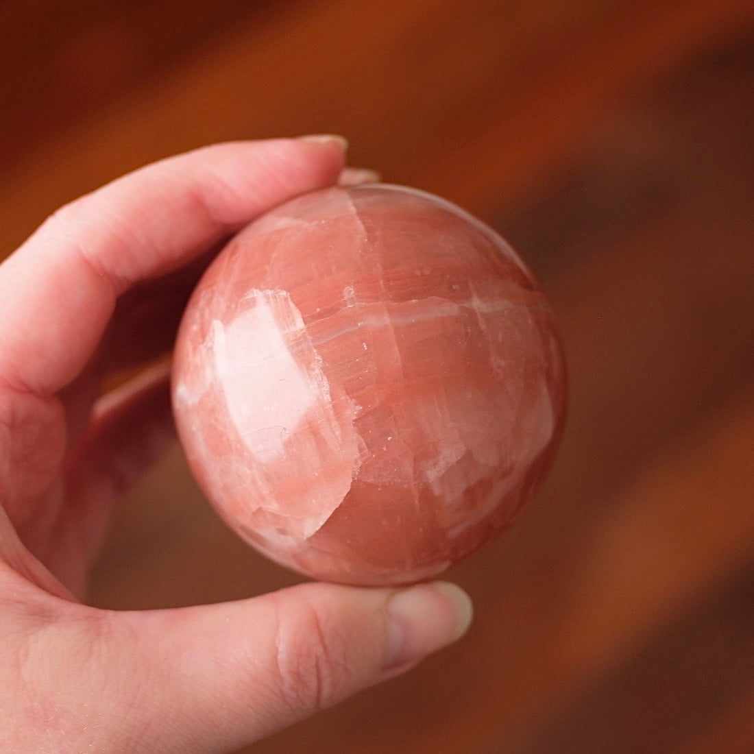 Rose Calcite Sphere | Calcite Crystal Sphere