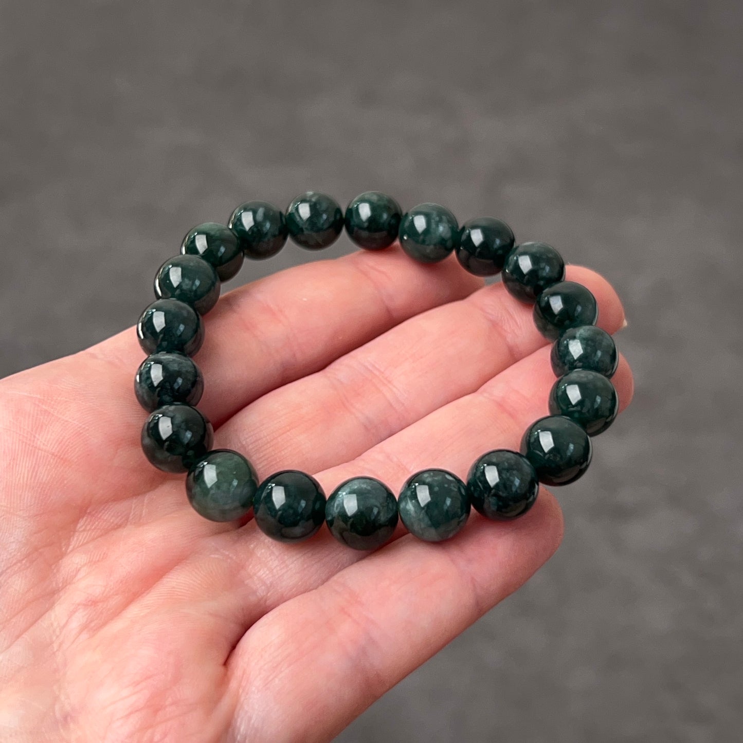 Guatemalan Blue Jadeite Bracelet | Jade Crystal Stretch Bracelet