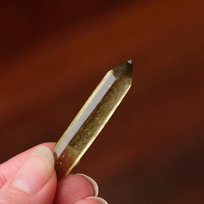 Libyan Desert Glass DT Point | Double Terminated Crystal Point
