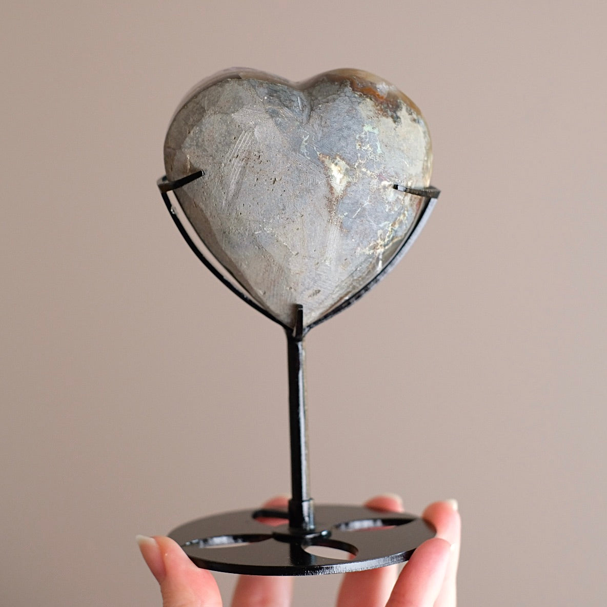 Amethyst Heart Cluster + Stand | Amethyst Crystal Geode Heart