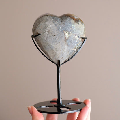 Amethyst Heart Cluster + Stand | Amethyst Crystal Geode Heart