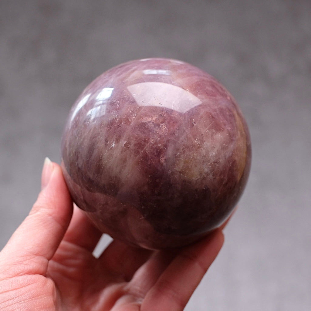 Purple Rose Quartz Sphere | Lavender Rose Quartz Crystal Sphere