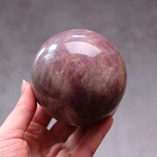 Purple Rose Quartz Sphere | Lavender Rose Quartz Crystal Sphere