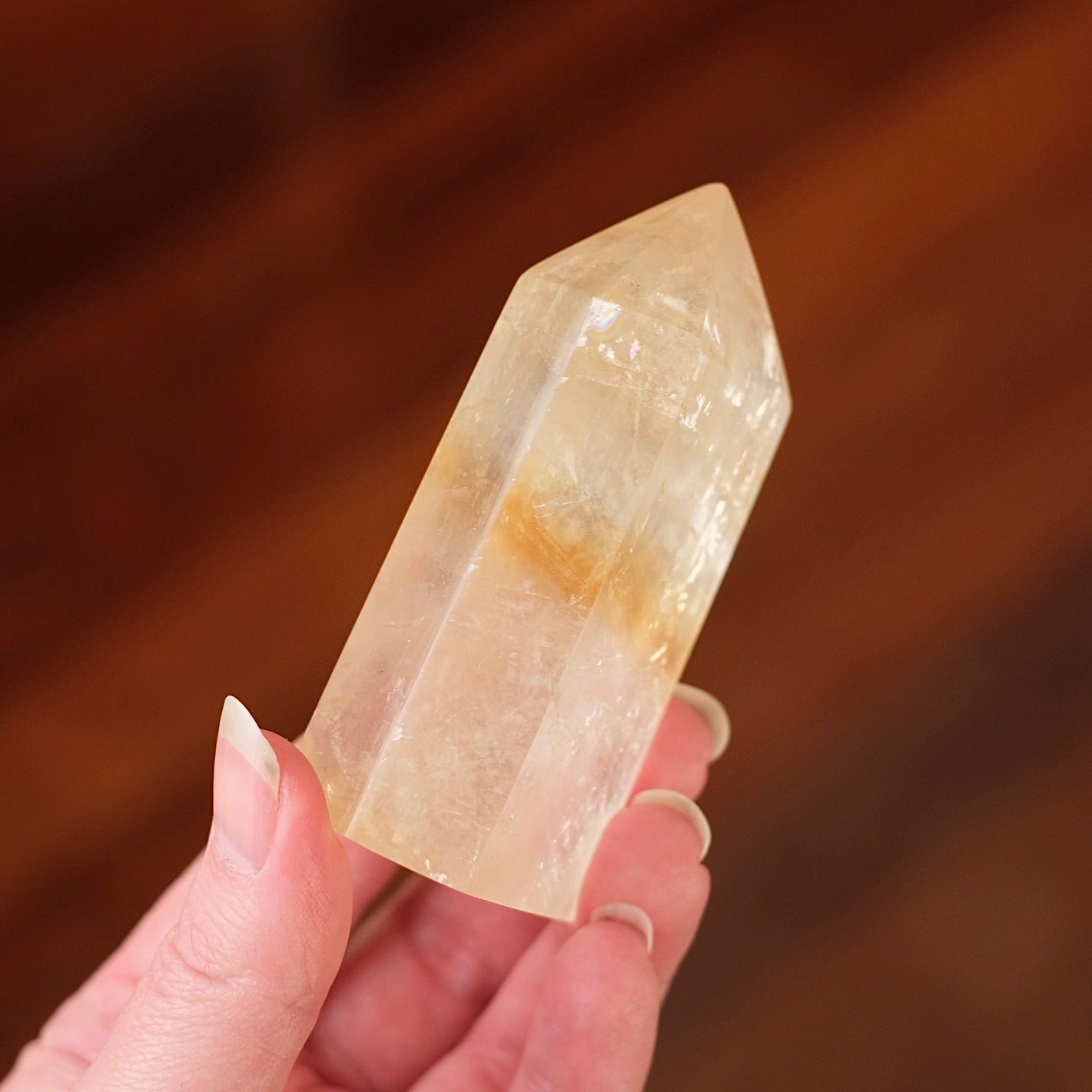 Honey Calcite Tower | Golden Optical Calcite Crystal Point