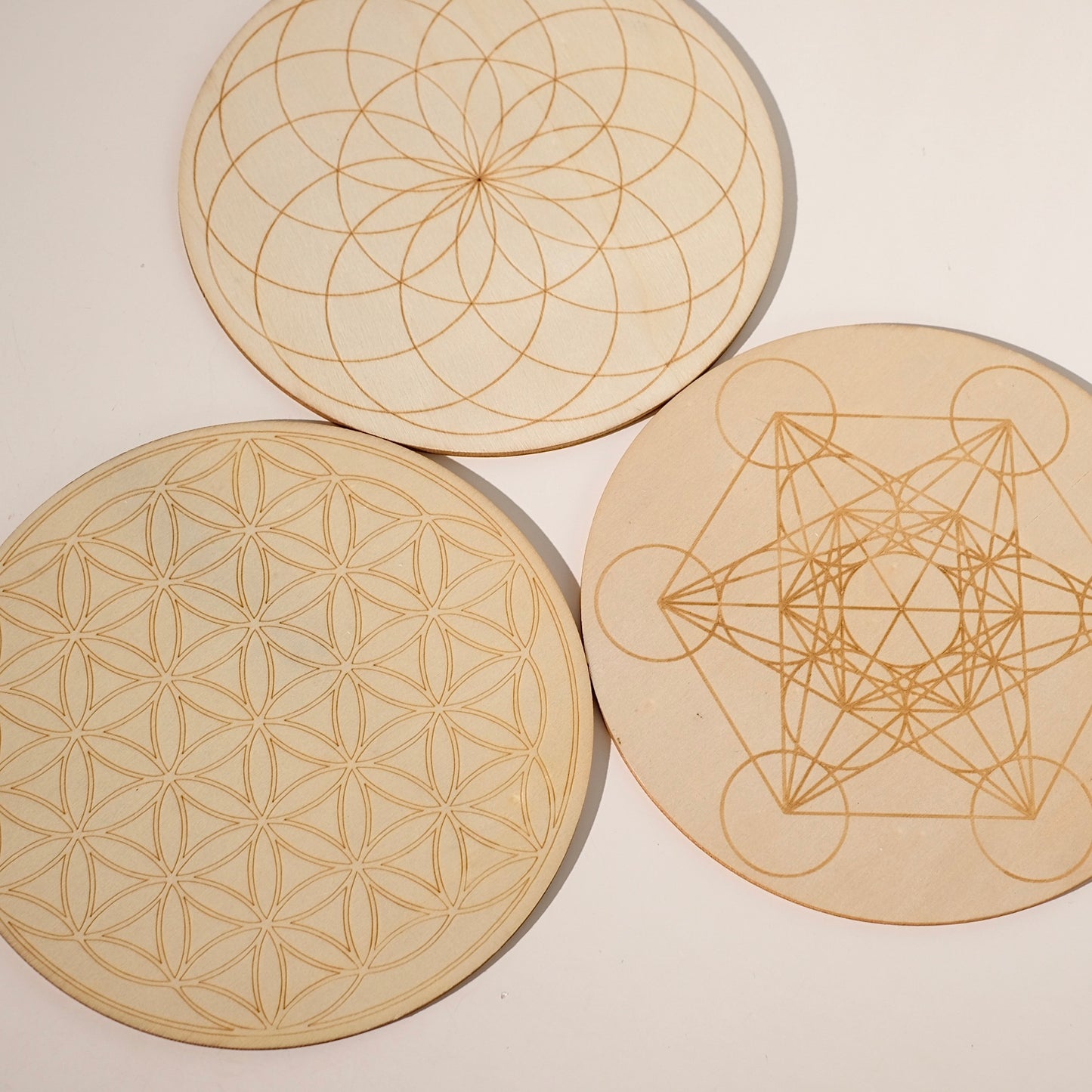 Crystal Grid Board | Sacred Geometry | Wood Gridding Board